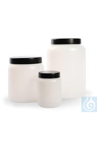Pot HDPE met schroefdeksel en binnendeksel (topet) 1500 ml, Ø 110 x H 180 mm Pot HDPE met...